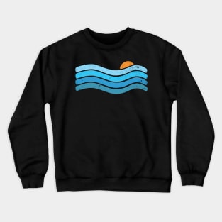 Sunset Ocean Waves Crewneck Sweatshirt